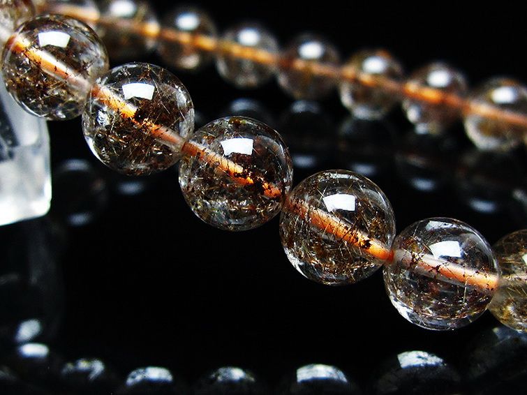 金針ルチル水晶 ブレスレット 9mm [t50-9927] 3枚目