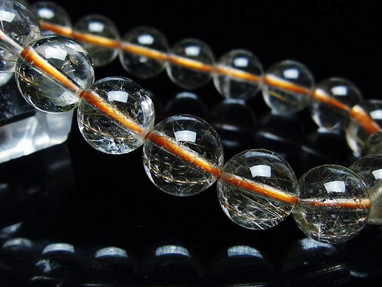 金針ルチル水晶 ブレスレット 10mm [t50-9964] 3枚目