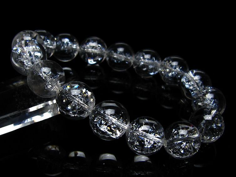 アイリスクォーツ 虹入り レインボークラック水晶 ブレスレット 14mm [T502-8171] 1枚目