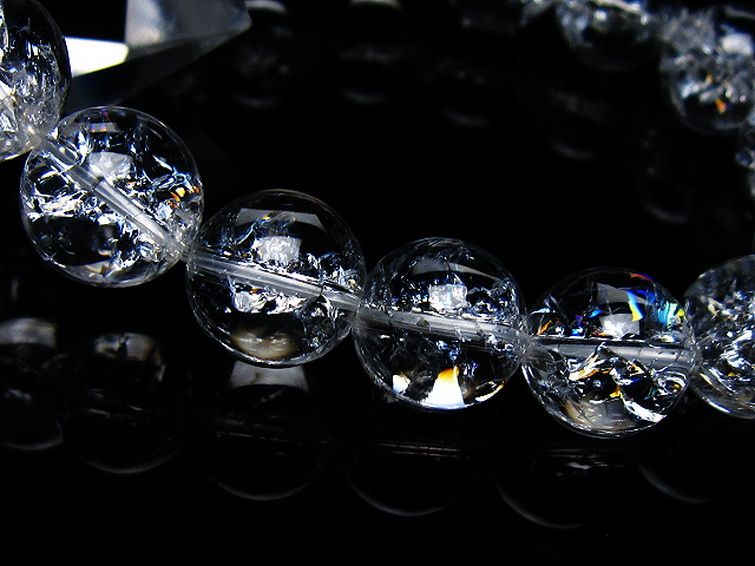 アイリスクォーツ 虹入り レインボークラック水晶 ブレスレット 13mm [T502-8948] 3枚目