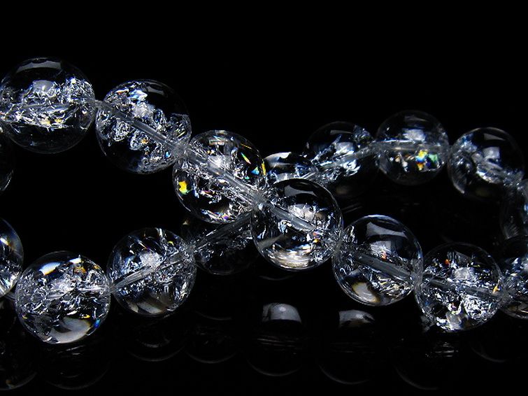 アイリスクォーツ 虹入り レインボークラック水晶 ブレスレット 13mm [T502-8978] 2枚目