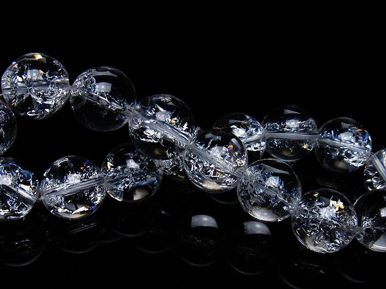 アイリスクォーツ 虹入り レインボークラック水晶 ブレスレット 14mm [T502-8985] 2枚目