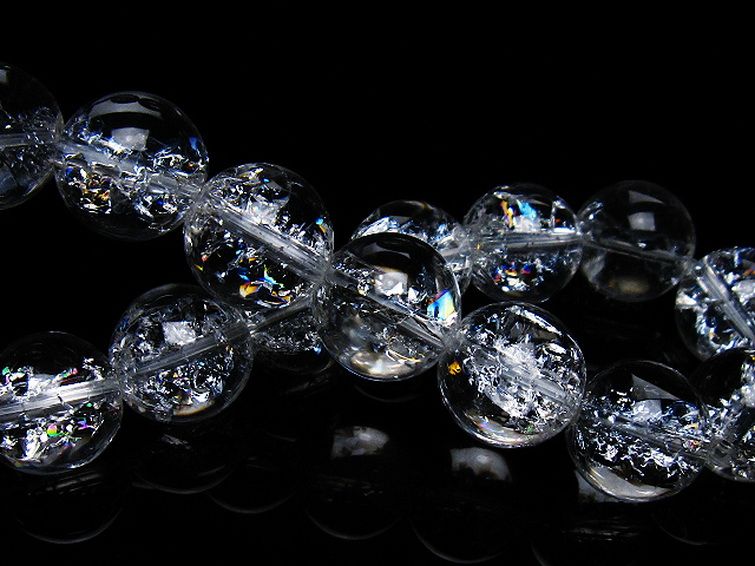 アイリスクォーツ 虹入り レインボークラック水晶 ブレスレット 14mm [T502-8988] 2枚目