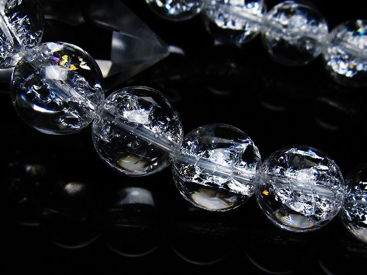 アイリスクォーツ 虹入り レインボークラック水晶 ブレスレット 14mm [T502-8988] 3枚目