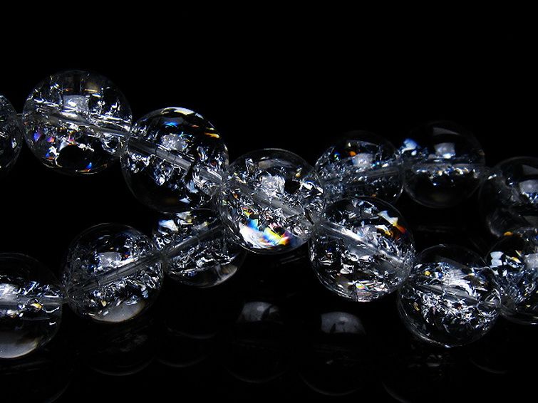 アイリスクォーツ 虹入り レインボークラック水晶 ブレスレット 14mm [T502-8993] 2枚目