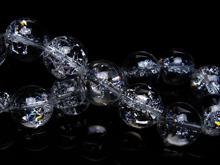 アイリスクォーツ 虹入り レインボークラック水晶 ブレスレット 16mm [T502-9001] 2枚目