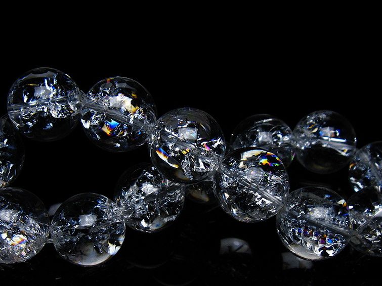 アイリスクォーツ 虹入り レインボークラック水晶 ブレスレット 17mm [T502-9006] 2枚目