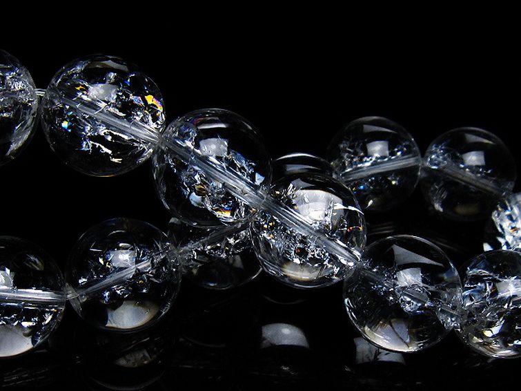 アイリスクォーツ 虹入り レインボークラック水晶 ブレスレット 16mm [T502-9014] 2枚目