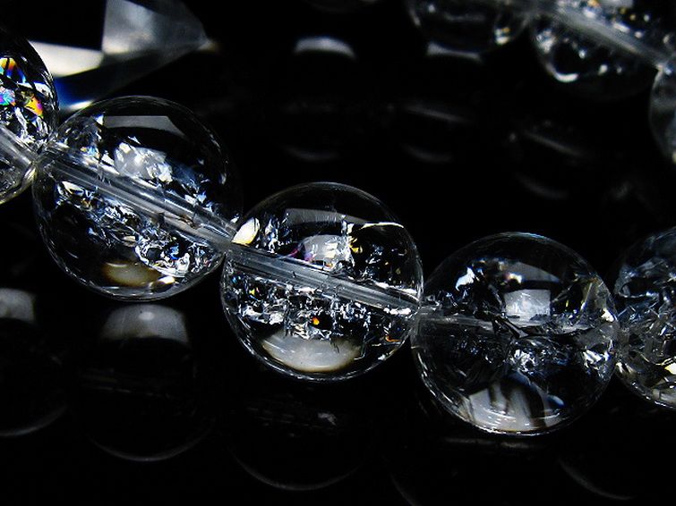 アイリスクォーツ 虹入り レインボークラック水晶 ブレスレット 16mm [T502-9014] 3枚目