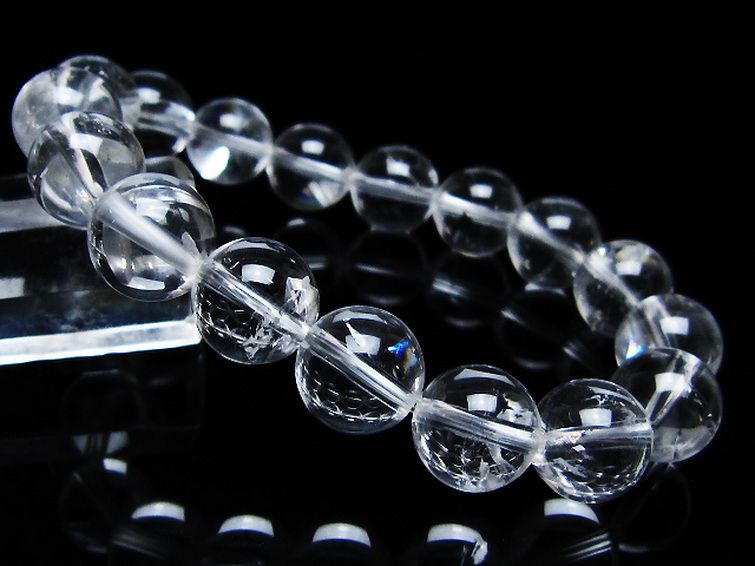 アイリスクォーツ 虹入り レインボー水晶 ブレスレット 12mm [T506-2631] 1枚目