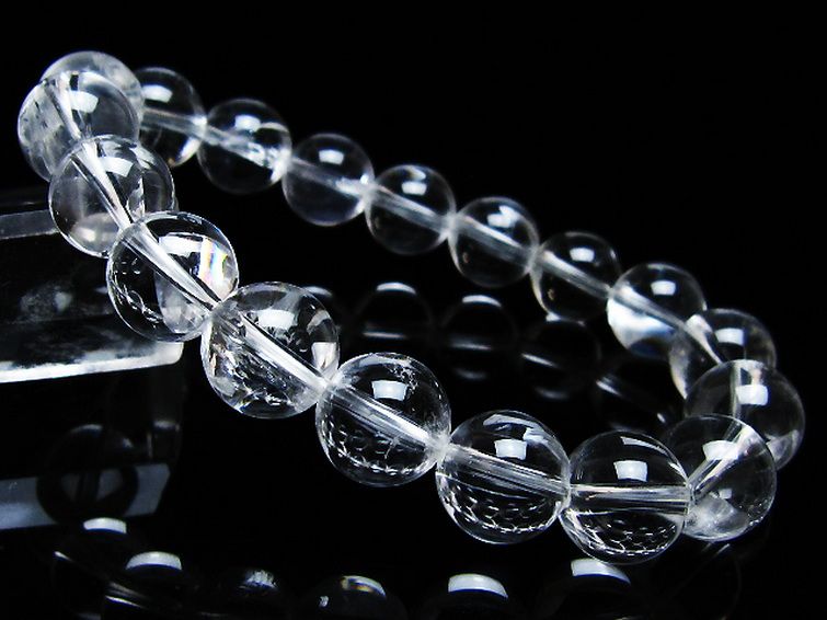 アイリスクォーツ 虹入り レインボー水晶 ブレスレット 11mm [T506-2643] 1枚目