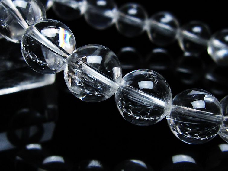 アイリスクォーツ 虹入り レインボー水晶 ブレスレット 11mm [T506-2643] 3枚目