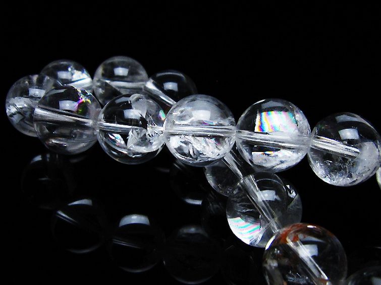 アイリスクォーツ 虹入り レインボー水晶 ブレスレット 12mm [T506-2686] 2枚目