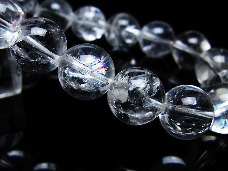 アイリスクォーツ 虹入り レインボー水晶 ブレスレット 12mm [T506-2686] 3枚目