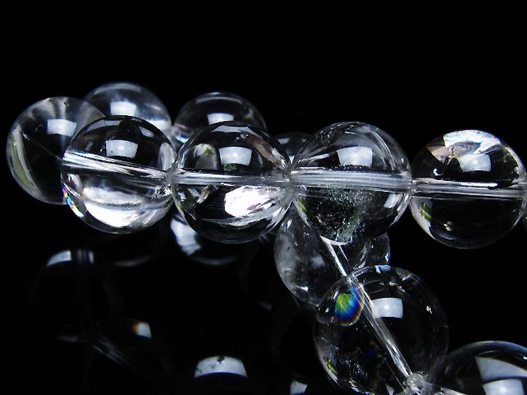 アイリスクォーツ 虹入り レインボー水晶 ブレスレット 13mm [T506-2692] 2枚目