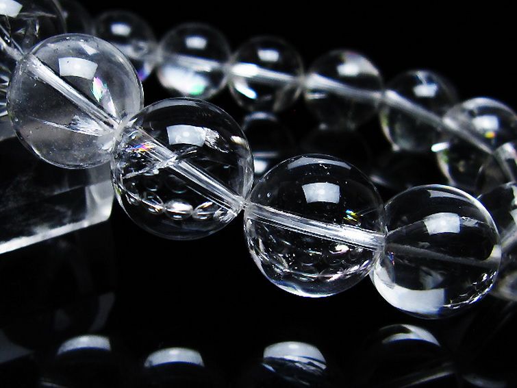 アイリスクォーツ 虹入り レインボー水晶 ブレスレット 13mm [T506-2692] 3枚目