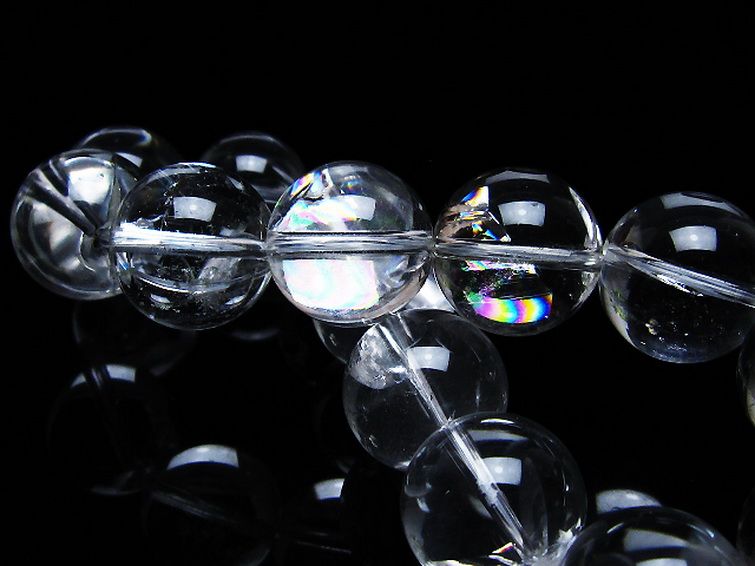 アイリスクォーツ 虹入り レインボー水晶 ブレスレット 17mm [T506-2694] 2枚目