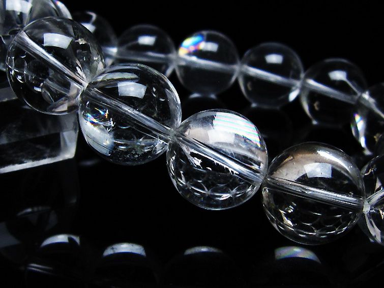 アイリスクォーツ 虹入り レインボー水晶 ブレスレット 17mm [T506-2694] 3枚目