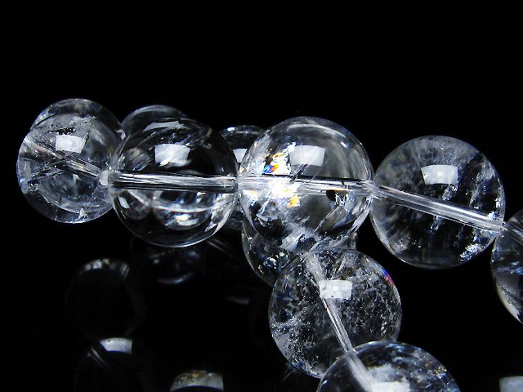 アイリスクォーツ 虹入り レインボー水晶 ブレスレット 16mm [T506-2695] 2枚目