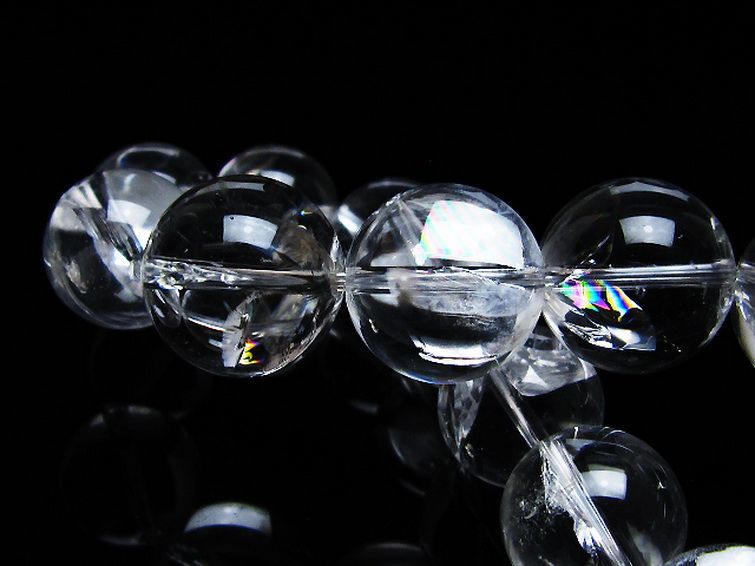 アイリスクォーツ 虹入り レインボー水晶 ブレスレット 16mm [T506-2697] 2枚目