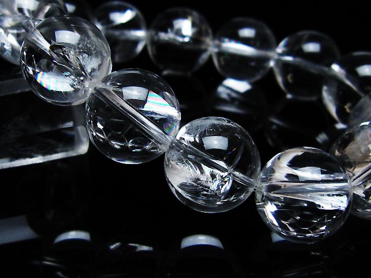 アイリスクォーツ 虹入り レインボー水晶 ブレスレット 16mm [T506-2697] 3枚目