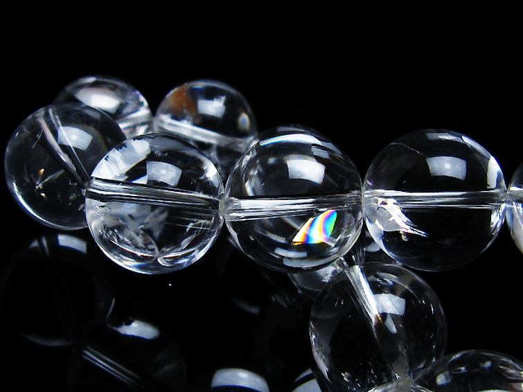 アイリスクォーツ 虹入り レインボー水晶 ブレスレット 17mm [T506-2698] 2枚目