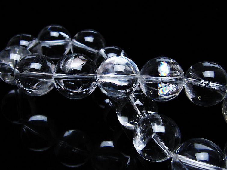 アイリスクォーツ 虹入り レインボー水晶 ブレスレット 14mm [T506-2700] 2枚目