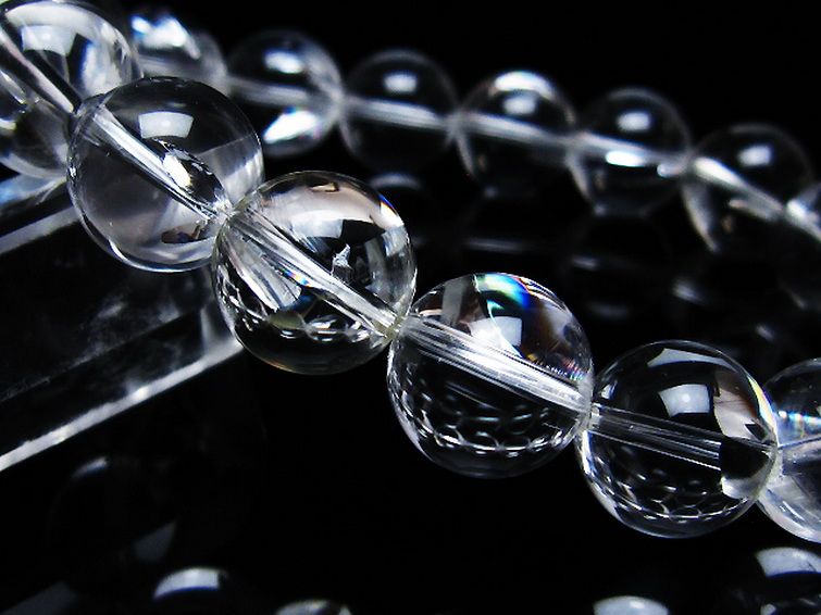 アイリスクォーツ 虹入り レインボー水晶 ブレスレット 12mm [T506-2702] 3枚目