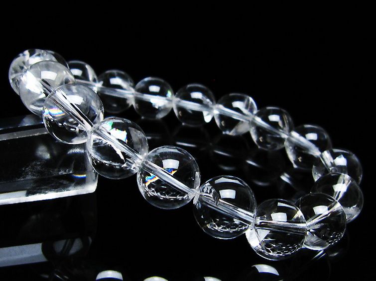 アイリスクォーツ 虹入り レインボー水晶 ブレスレット 12mm [T506-2705] 1枚目