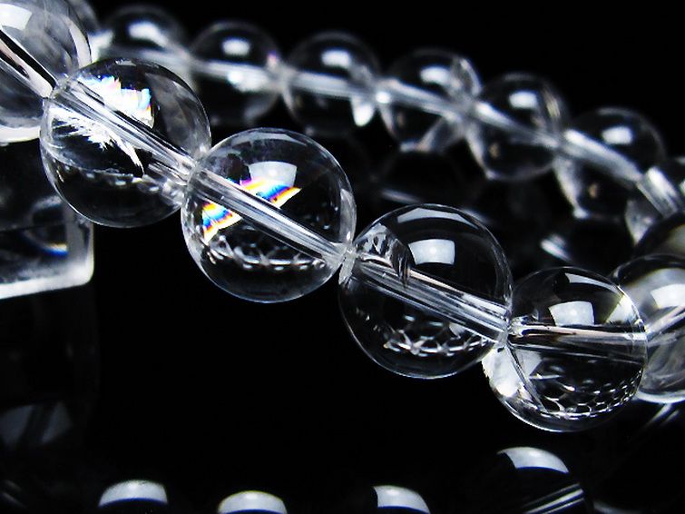 アイリスクォーツ 虹入り レインボー水晶 ブレスレット 12mm [T506-2705] 3枚目