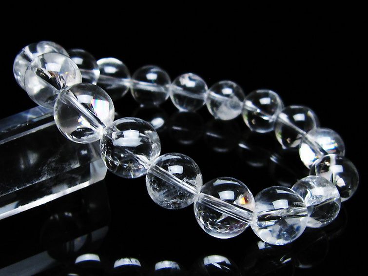 アイリスクォーツ 虹入り レインボー水晶 ブレスレット 11mm [T506-2711] 1枚目