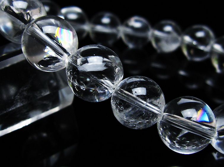 アイリスクォーツ 虹入り レインボー水晶 ブレスレット 11mm [T506-2711] 3枚目