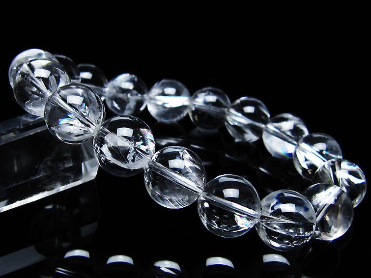 アイリスクォーツ 虹入り レインボー水晶 ブレスレット 12mm [T506-2738] 1枚目