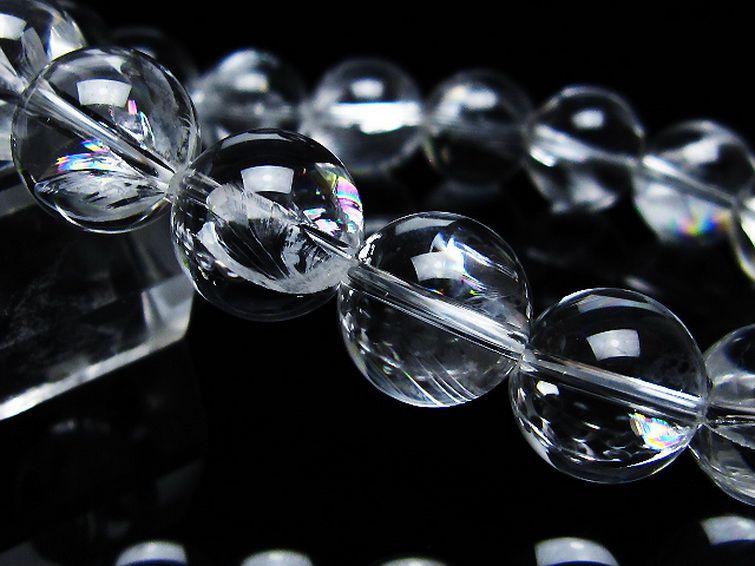 アイリスクォーツ 虹入り レインボー水晶 ブレスレット 12mm [T506-2738] 3枚目