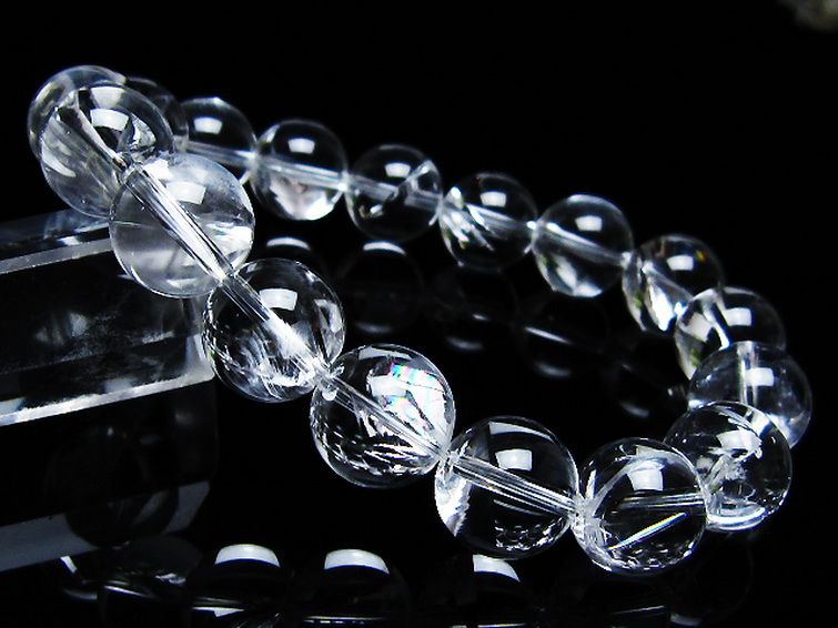 アイリスクォーツ 虹入り レインボー水晶 ブレスレット 12mm [T506-2746] 1枚目