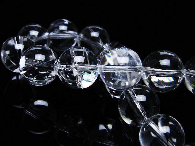 アイリスクォーツ 虹入り レインボー水晶 ブレスレット 12mm [T506-2746] 2枚目