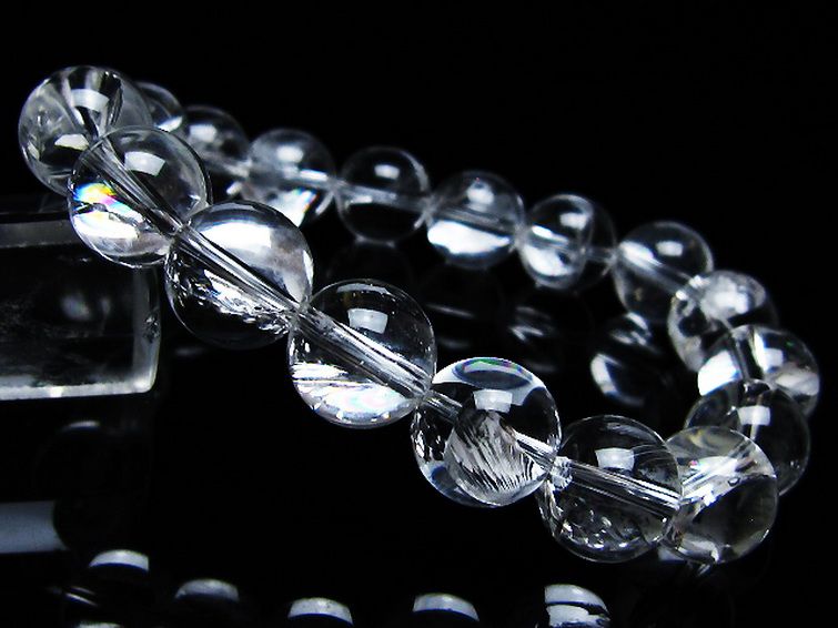 アイリスクォーツ 虹入り レインボー水晶 ブレスレット 12mm [T506-2748] 1枚目