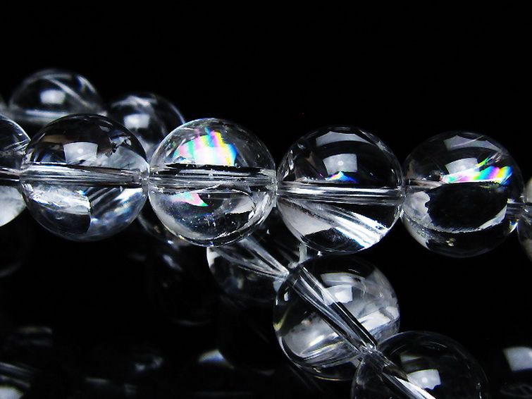 アイリスクォーツ 虹入り レインボー水晶 ブレスレット 12mm [T506-2748] 2枚目