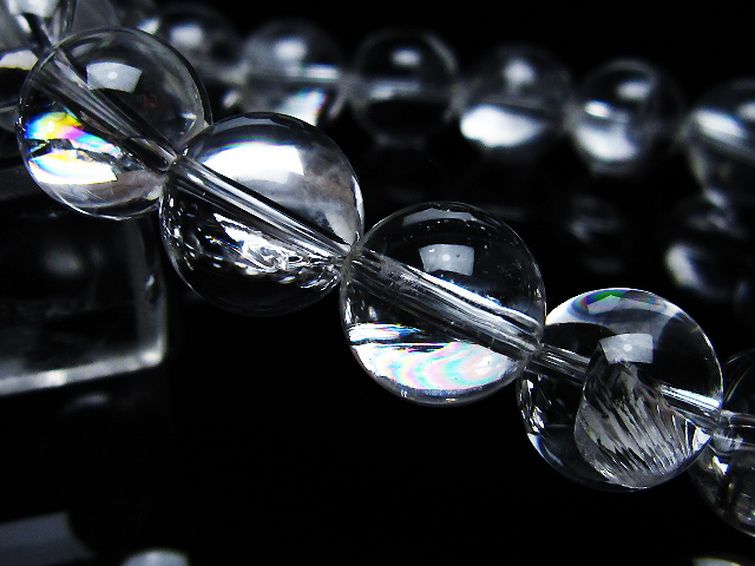 アイリスクォーツ 虹入り レインボー水晶 ブレスレット 12mm [T506-2748] 3枚目