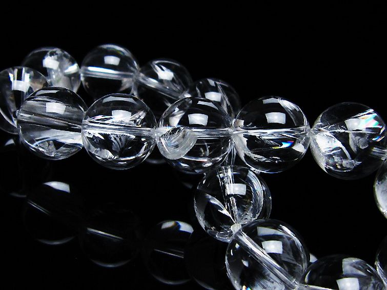 アイリスクォーツ 虹入り レインボー水晶 ブレスレット 14mm [t506-2753]