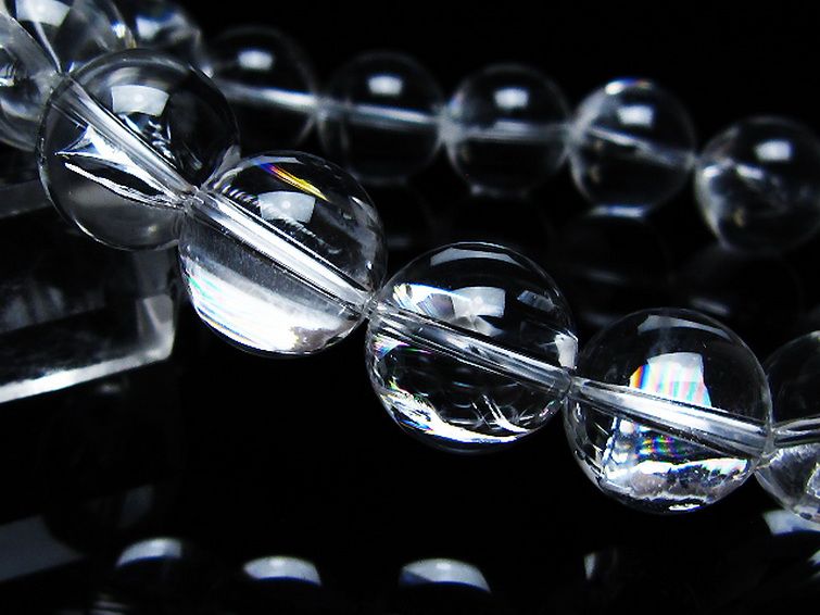 アイリスクォーツ 虹入り レインボー水晶 ブレスレット 14mm [T506-2753] 3枚目