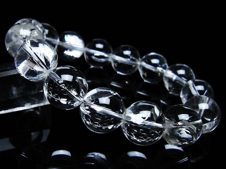 アイリスクォーツ 虹入り レインボー水晶 ブレスレット 15mm [T506-2755] 1枚目