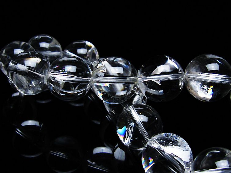 アイリスクォーツ 虹入り レインボー水晶 ブレスレット 15mm [T506-2755] 2枚目