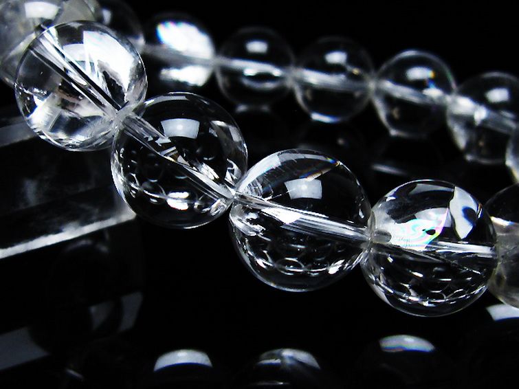 アイリスクォーツ 虹入り レインボー水晶 ブレスレット 15mm [T506-2755] 3枚目