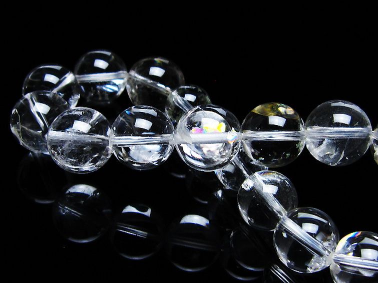 アイリスクォーツ 虹入り レインボー水晶 ブレスレット 11mm [T506-2811] 2枚目