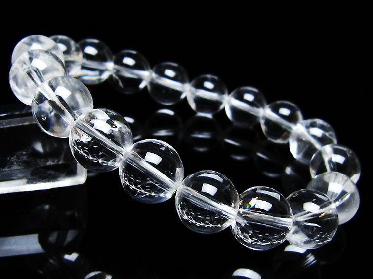 アイリスクォーツ 虹入り レインボー水晶 ブレスレット 11mm [T506-2812] 1枚目