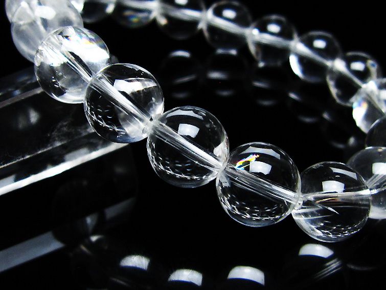 アイリスクォーツ 虹入り レインボー水晶 ブレスレット 11mm [T506-2812] 3枚目