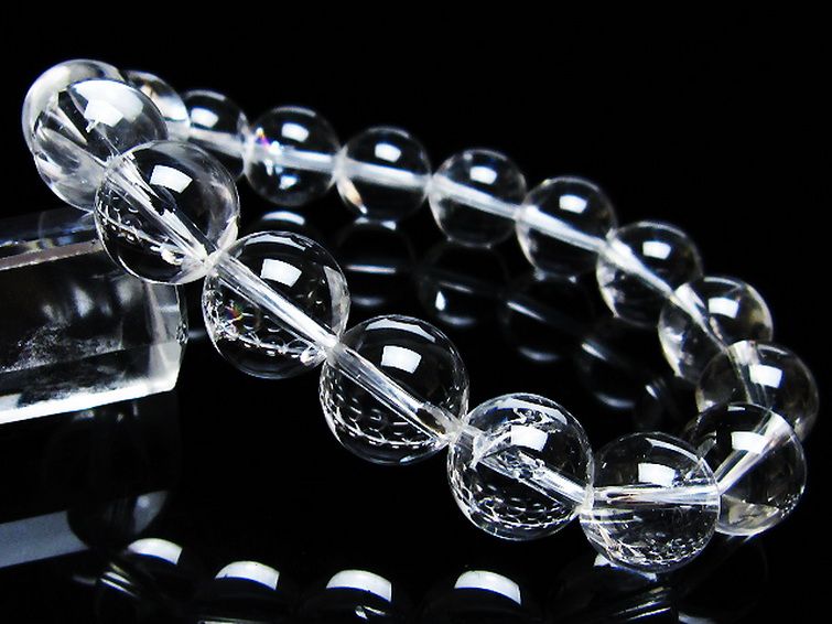 アイリスクォーツ 虹入り レインボー水晶 ブレスレット 12mm [T506-2817] 1枚目