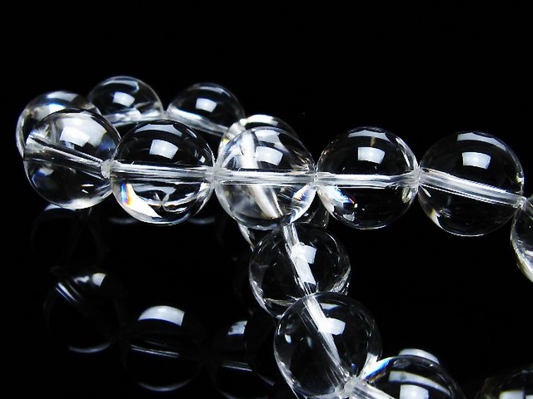 アイリスクォーツ 虹入り レインボー水晶 ブレスレット 13mm [T506-2820] 2枚目