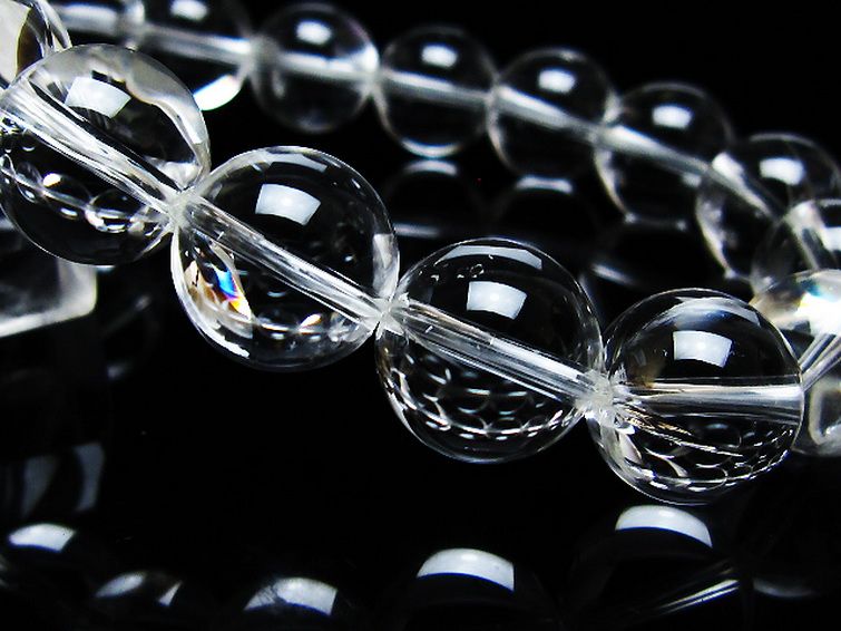 アイリスクォーツ 虹入り レインボー水晶 ブレスレット 13mm [T506-2820] 3枚目